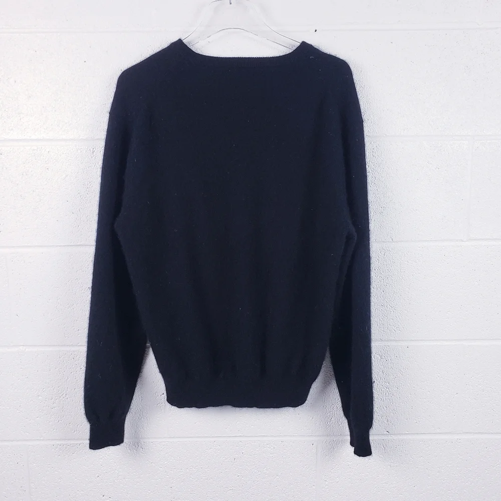 Club Room Black 100% Cashmere‎ V-Neck Pullover Sweater Women's Size Large